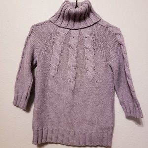 GAP Sweaters - Gap Purple Cableknit 3/4 Sleeve Turtleneck Sweater GAP Sweaters - Gap Purple Cableknit 3/4 Sleeve Turtleneck Sweater